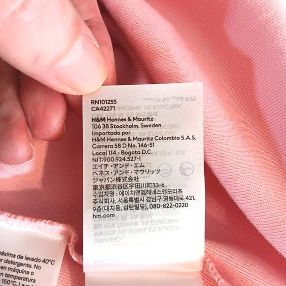 H&M Mama Maternity Top Tee Blouse Pullover Long Sleeve Pink Women's Size M NWT - Picture 14 of 16